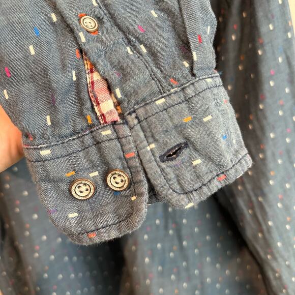 Carbon2Cobalt Button Down Confetti Print Long Sleeve Shirt XL - Picture 5 of 9